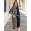 image:imageANRABESS Womens Cardigan Long Sweater Oversized Open Front Knit Coatigan Duster Coat 2025 Trendy Fall Outfits OuterwearDeep Grey