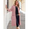 image:imageANRABESS Womens Cardigan Long Sweater Oversized Open Front Knit Coatigan Duster Coat 2025 Trendy Fall Outfits OuterwearPink