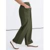 image:imageANRABESS Womens Casual Pants 2026 Summer Loose Fit Lounge Pants with Pockets High Waisted Elastic Waist Straight Leg TrousersArmy Green