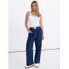image:imageANRABESS Womens Casual Pants 2026 Summer Loose Fit Lounge Pants with Pockets High Waisted Elastic Waist Straight Leg TrousersNavy Blue