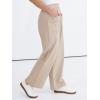 image:imageANRABESS Womens Casual Pants 2026 Summer Loose Fit Lounge Pants with Pockets High Waisted Elastic Waist Straight Leg TrousersParchment