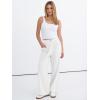 image:imageANRABESS Womens Casual Pants 2026 Summer Loose Fit Lounge Pants with Pockets High Waisted Elastic Waist Straight Leg TrousersWhite