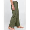 image:imageANRABESS Womens Casual Pants Summer High Waist Drawstring Loose Fit 2026 Beach Lightweight Comfy Lounge Trousers with PocketsArmy Green