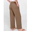 image:imageANRABESS Womens Casual Pants Summer High Waist Drawstring Loose Fit 2026 Beach Lightweight Comfy Lounge Trousers with PocketsKhaki