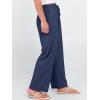 image:imageANRABESS Womens Casual Pants Summer High Waist Drawstring Loose Fit 2026 Beach Lightweight Comfy Lounge Trousers with PocketsNavy Blue