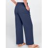 image:imageANRABESS Womens Casual Pants Summer High Waist Drawstring Loose Fit 2026 Beach Lightweight Comfy Lounge Trousers with PocketsNavy Blue