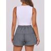 image:imageANRABESS Womens Denim Shorts Summer Baggy High Waisted Flowy Wide Leg Buttons Pleated Casual Jean Shorts 2026 Fashion SkortsLight Grey