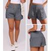 image:imageANRABESS Womens Denim Shorts Summer Baggy High Waisted Flowy Wide Leg Buttons Pleated Casual Jean Shorts 2026 Fashion SkortsLight Grey
