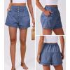 image:imageANRABESS Womens Denim Shorts Summer Baggy High Waisted Flowy Wide Leg Buttons Pleated Casual Jean Shorts 2026 Fashion SkortsWashed Blue