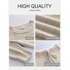 image:imageANRABESS Womens Fuzzy Fleece Pajama Sets 2 Piece Outfits Long Sleeve Top Wide Leg Pants Lounge Matching Set 2025 Fall WinterBeige