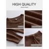 image:imageANRABESS Womens Fuzzy Fleece Pajama Sets 2 Piece Outfits Long Sleeve Top Wide Leg Pants Lounge Matching Set 2025 Fall WinterBrown