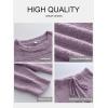 image:imageANRABESS Womens Fuzzy Fleece Pajama Sets 2 Piece Outfits Long Sleeve Top Wide Leg Pants Lounge Matching Set 2025 Fall WinterPurple