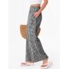 image:imageANRABESS Womens Gingham Pants Checkered Plaid Striped Boxer Wide Leg Palazzo Pants Lounge PJ Bottoms Trousers with PocketsBlack White Plaid