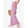 image:imageANRABESS Womens Gingham Pants Checkered Plaid Striped Boxer Wide Leg Palazzo Pants Lounge PJ Bottoms Trousers with PocketsHot Pink White Plaid