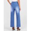 image:imageANRABESS Womens Jeans High Waist Straight Leg Stretchy Ankle Length Denim Pants with PocketsClassic Blue