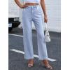 image:imageANRABESS Womens Jeans High Waist Straight Leg Stretchy Ankle Length Denim Pants with PocketsLight Gray Blue