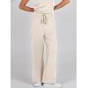 image:imageANRABESS Womens Jumpsuits 2026 Spring Fall Thick Casual Romper Sleeveless Wide Leg Pants One Piece Outfits Vacation ClothesBeige