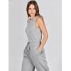 image:imageANRABESS Womens Jumpsuits 2026 Spring Fall Thick Casual Romper Sleeveless Wide Leg Pants One Piece Outfits Vacation ClothesGray