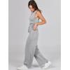 image:imageANRABESS Womens Jumpsuits 2026 Spring Fall Thick Casual Romper Sleeveless Wide Leg Pants One Piece Outfits Vacation ClothesGray