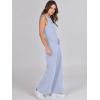 image:imageANRABESS Womens Jumpsuits 2026 Spring Fall Thick Casual Romper Sleeveless Wide Leg Pants One Piece Outfits Vacation ClothesSky Blue