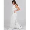image:imageANRABESS Womens Jumpsuits 2026 Spring Fall Thick Casual Romper Sleeveless Wide Leg Pants One Piece Outfits Vacation ClothesWhite