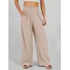 image:imageANRABESS Womens Linen Pants 2026 Summer Casual Loose Wide Leg Palazzo Pants High Waist Flowy Beach Trousers Work OutfitsApricot