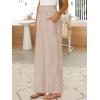 image:imageANRABESS Womens Linen Pants 2026 Summer Casual Loose Wide Leg Palazzo Pants High Waist Flowy Beach Trousers Work OutfitsApricot