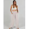 image:imageANRABESS Womens Linen Pants 2026 Summer Casual Loose Wide Leg Palazzo Pants High Waist Flowy Beach Trousers Work OutfitsBeige