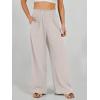 image:imageANRABESS Womens Linen Pants 2026 Summer Casual Loose Wide Leg Palazzo Pants High Waist Flowy Beach Trousers Work OutfitsBeige