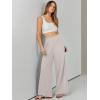 image:imageANRABESS Womens Linen Pants 2026 Summer Casual Loose Wide Leg Palazzo Pants High Waist Flowy Beach Trousers Work OutfitsBeige