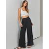 image:imageANRABESS Womens Linen Pants 2026 Summer Casual Loose Wide Leg Palazzo Pants High Waist Flowy Beach Trousers Work OutfitsBlack