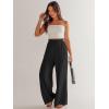 image:imageANRABESS Womens Linen Pants 2026 Summer Casual Loose Wide Leg Palazzo Pants High Waist Flowy Beach Trousers Work OutfitsBlack