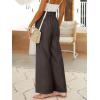 image:imageANRABESS Womens Linen Pants 2026 Summer Casual Loose Wide Leg Palazzo Pants High Waist Flowy Beach Trousers Work OutfitsCoffee