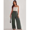 image:imageANRABESS Womens Linen Pants 2026 Summer Casual Loose Wide Leg Palazzo Pants High Waist Flowy Beach Trousers Work OutfitsGrey Green