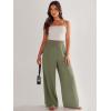 image:imageANRABESS Womens Linen Pants 2026 Summer Casual Loose Wide Leg Palazzo Pants High Waist Flowy Beach Trousers Work OutfitsOlive