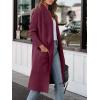 image:imageANRABESS Womens Long Cardigan Sweater 2025 Fall Fashion Casual Oversized Knit Open Front Coatigan Jacket Coat OutfitsBurgundy