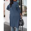 image:imageANRABESS Womens Long Cardigan Sweater 2025 Fall Fashion Casual Oversized Knit Open Front Coatigan Jacket Coat OutfitsDeep Blue