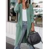 image:imageANRABESS Womens Long Cardigan Sweater 2025 Fall Fashion Casual Oversized Knit Open Front Coatigan Jacket Coat OutfitsGray Green