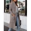 image:imageANRABESS Womens Long Cardigan Sweater 2025 Fall Fashion Casual Oversized Knit Open Front Coatigan Jacket Coat OutfitsGrey Khaki