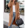 image:imageANRABESS Womens Long Cardigan Sweater 2025 Fall Fashion Casual Oversized Knit Open Front Coatigan Jacket Coat OutfitsKhaki Pink