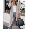 image:imageANRABESS Womens Long Cardigan Sweater 2025 Fall Fashion Casual Oversized Knit Open Front Coatigan Jacket Coat OutfitsLight Khaki