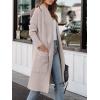 image:imageANRABESS Womens Long Cardigan Sweater 2025 Fall Fashion Casual Oversized Knit Open Front Coatigan Jacket Coat OutfitsLight Khaki