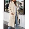image:imageANRABESS Womens Long Cardigan Sweater 2025 Fall Fashion Casual Oversized Knit Open Front Coatigan Jacket Coat OutfitsParchment