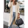 image:imageANRABESS Womens Long Cardigan Sweater 2025 Fall Fashion Casual Oversized Knit Open Front Coatigan Jacket Coat OutfitsParchment