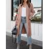 image:imageANRABESS Womens Long Cardigan Sweater 2025 Fall Fashion Casual Oversized Knit Open Front Coatigan Jacket Coat OutfitsPeach Khaki