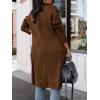 image:imageANRABESS Womens Long Cardigan Sweater 2025 Fall Fashion Casual Oversized Knit Open Front Coatigan Jacket Coat OutfitsRed Brown Auburn