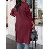 image:imageANRABESS Womens Long Cardigan Sweater 2025 Fall Fashion Casual Oversized Knit Open Front Coatigan Jacket Coat OutfitsWine Red