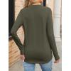 image:imageANRABESS Womens Long Sleeve Shirts V Neck Business Casual Work Tunic Tops Basic Tees 2025 Fall OutfitsArmy Green