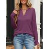 image:imageANRABESS Womens Long Sleeve Shirts V Neck Business Casual Work Tunic Tops Basic Tees 2025 Fall OutfitsMauve