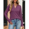 image:imageANRABESS Womens Long Sleeve Shirts V Neck Business Casual Work Tunic Tops Basic Tees 2025 Fall OutfitsMauve